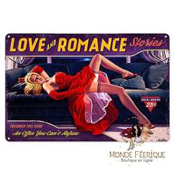 Plaque Vintage Décoration Romance -- 20x30cm