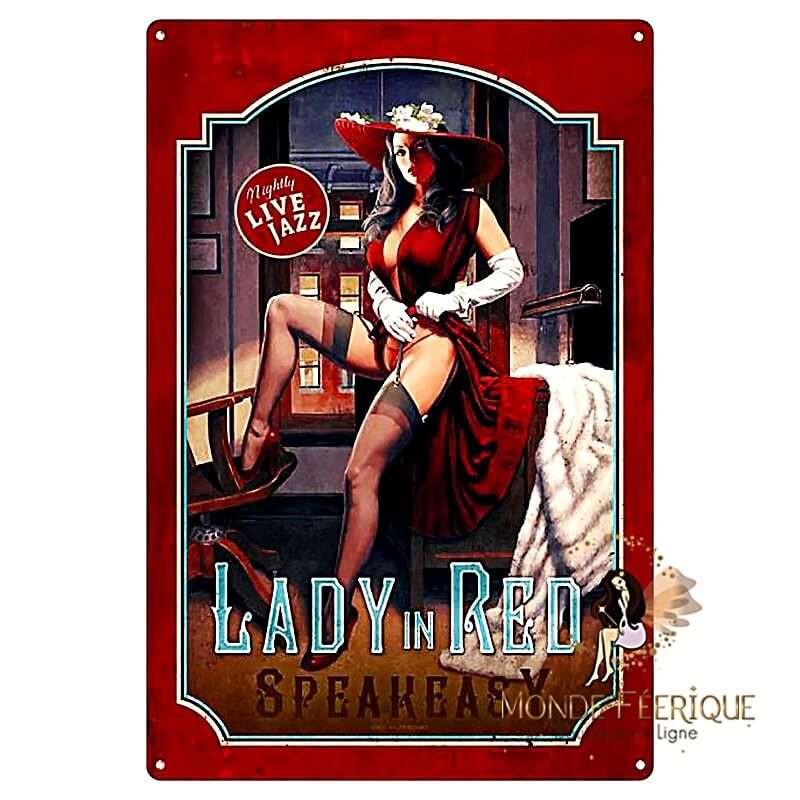  pin up lady fille decoration mur murale