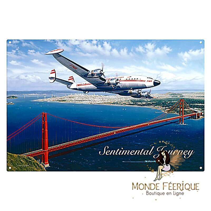 plaque metal avion san francisco californie 