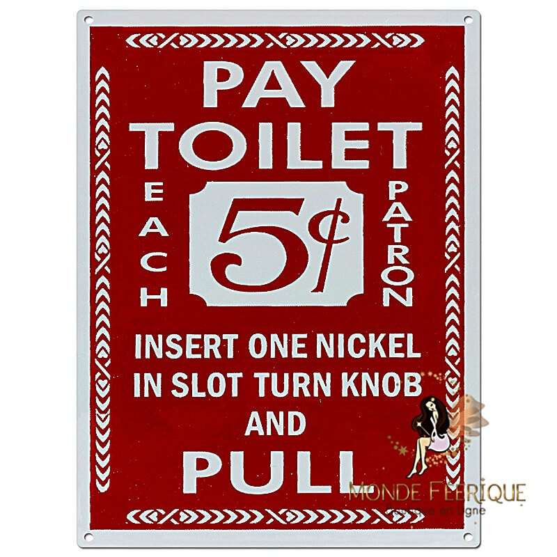 Plaque Vintage Toilettes