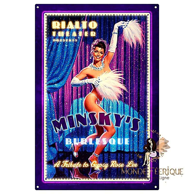 Plaque Vintage cabaret Gipsy rose lee