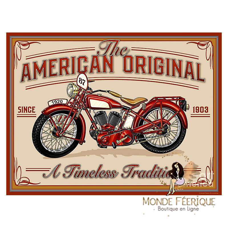 plaque decoration moto vintage pour mur plaque en metal