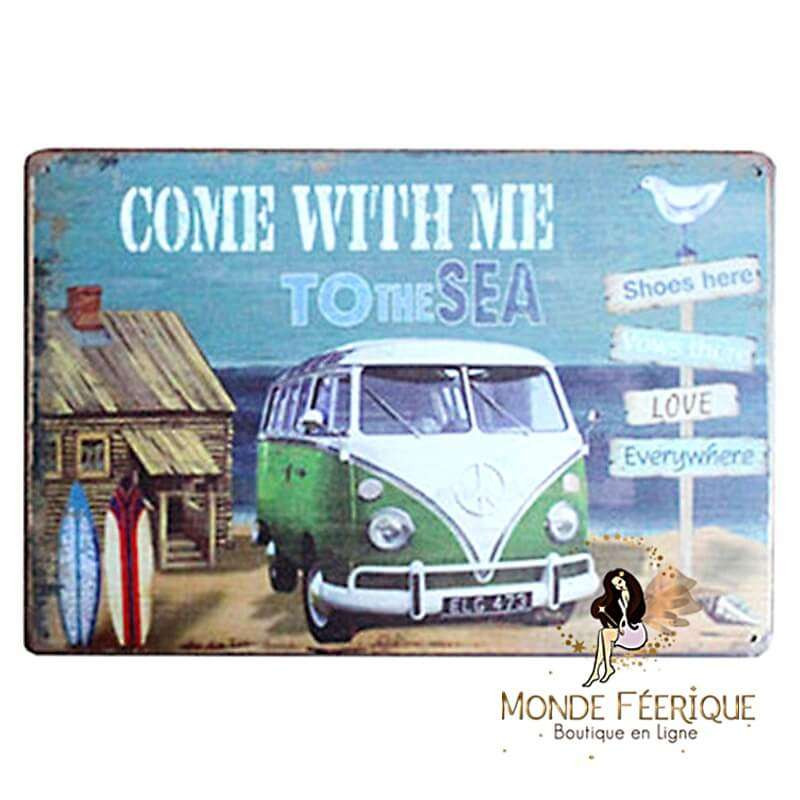 Plaque decoration van plage