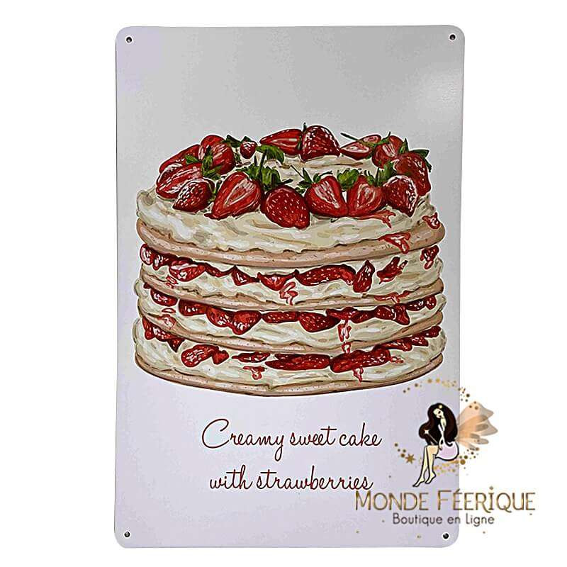 Plaque Rétro PLAQUE DECORATION GATEAUX  --20x30cm