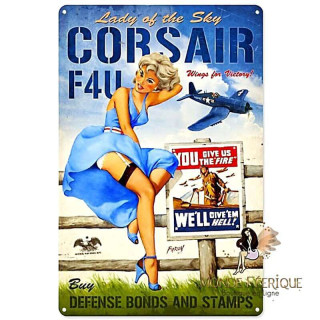 plaque retro hotesse de l'air