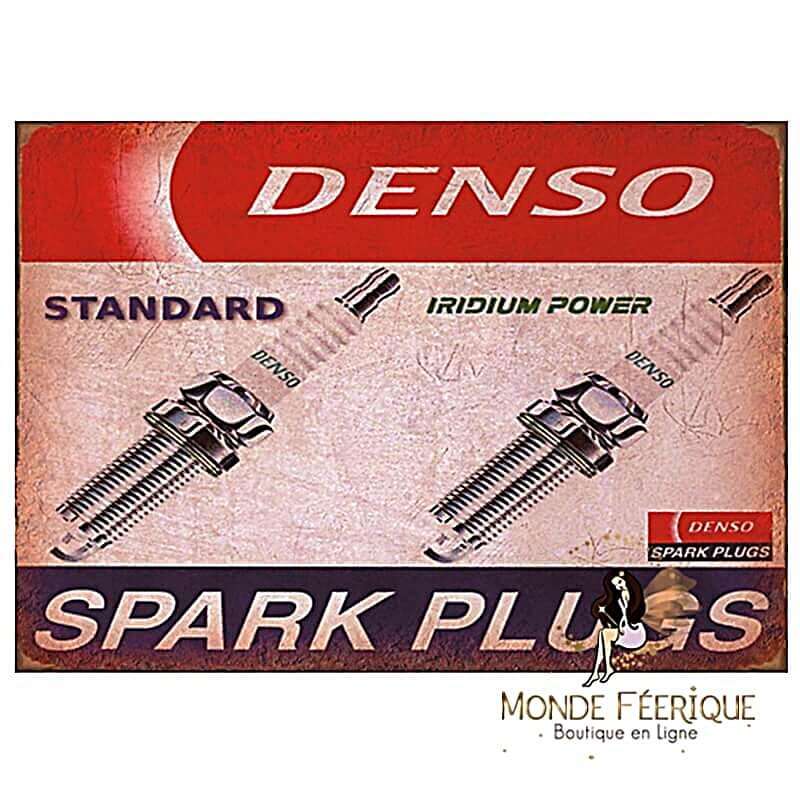 Plaque Rétro Piston Spark Plugs -- 20x30cm