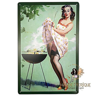 Plaque Rétro  BBQ MAISON