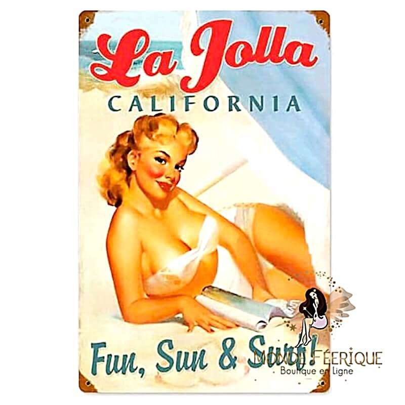 Plaque Rétro  california