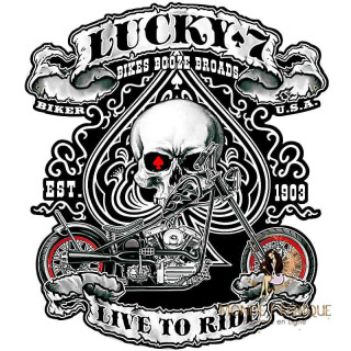 Plaque Metal deco vintage biker