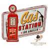 Plaque Vintage Gas Station - 32cm