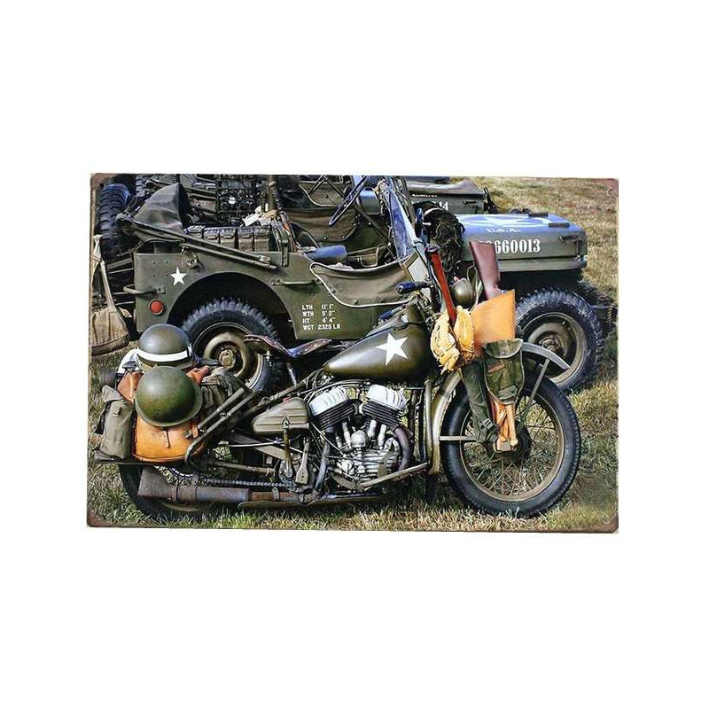 Plaque Métal armée usa