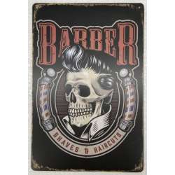 Plaque Vintage barbier hipster