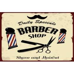 Plaque Vintage Barber Shop