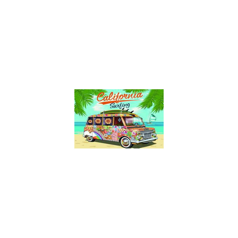 Plaque Vintage California Surf DECORATION