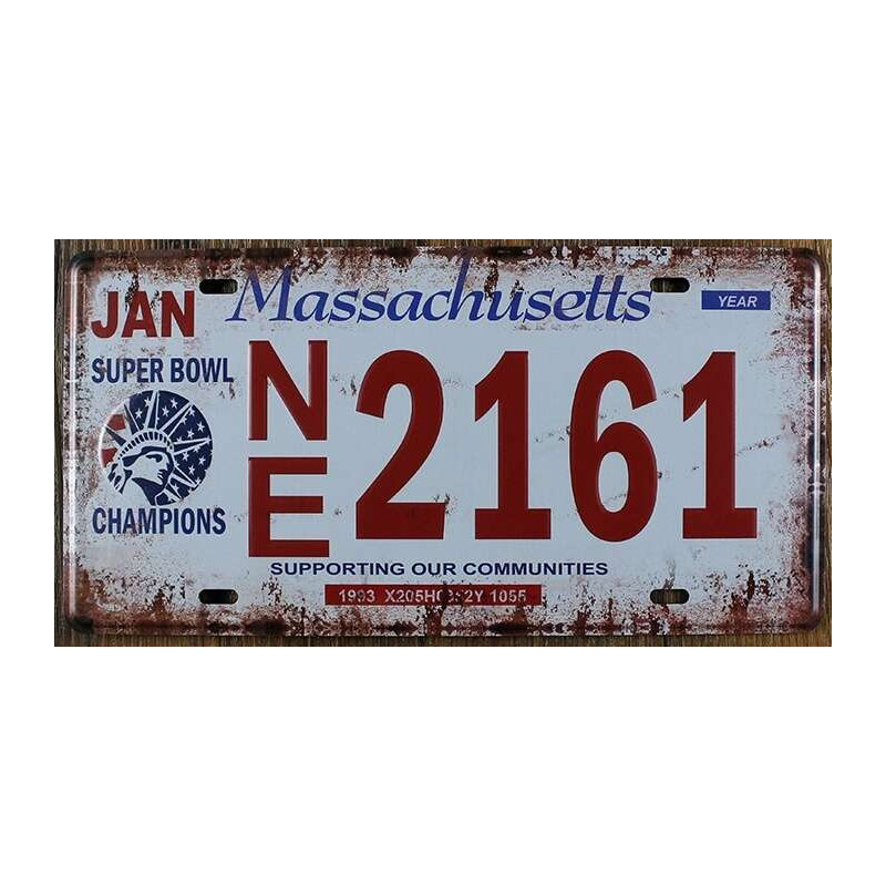 Plaque vintage Massachussetts
