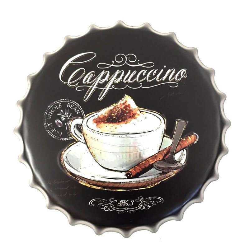 Capsule de decoration capuccino, collection - Capsule en metal