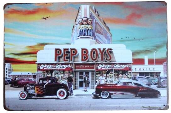 Plaque Vintage PEP BOYS -- 20x30cm
