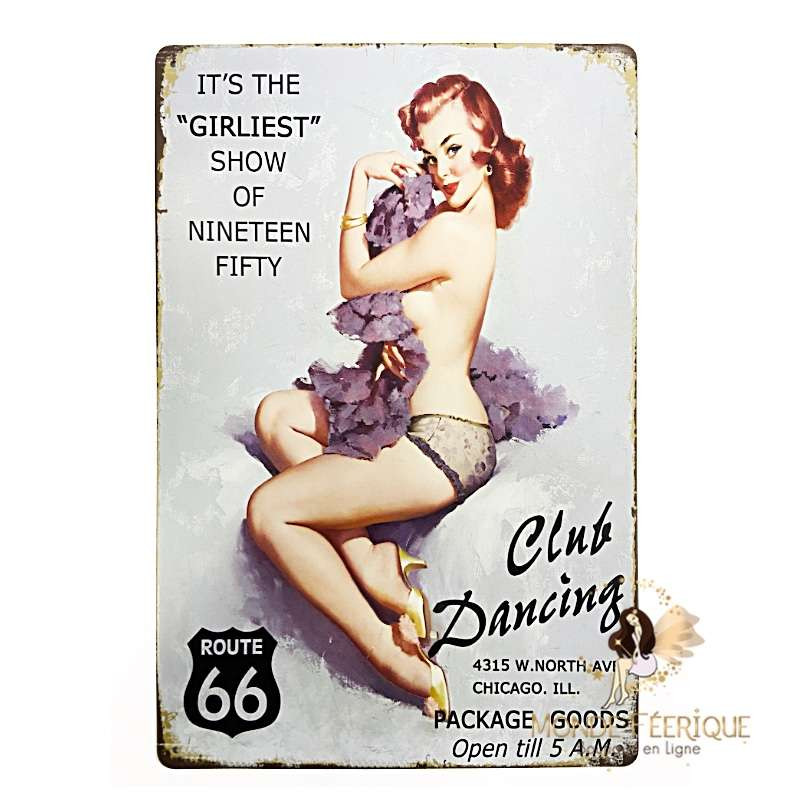 Plaque Vintage PIN UP