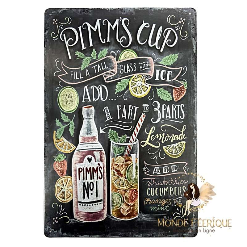 Plaque Vintage  COCKTAILS