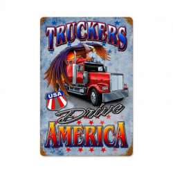 plaque vintage camion americain