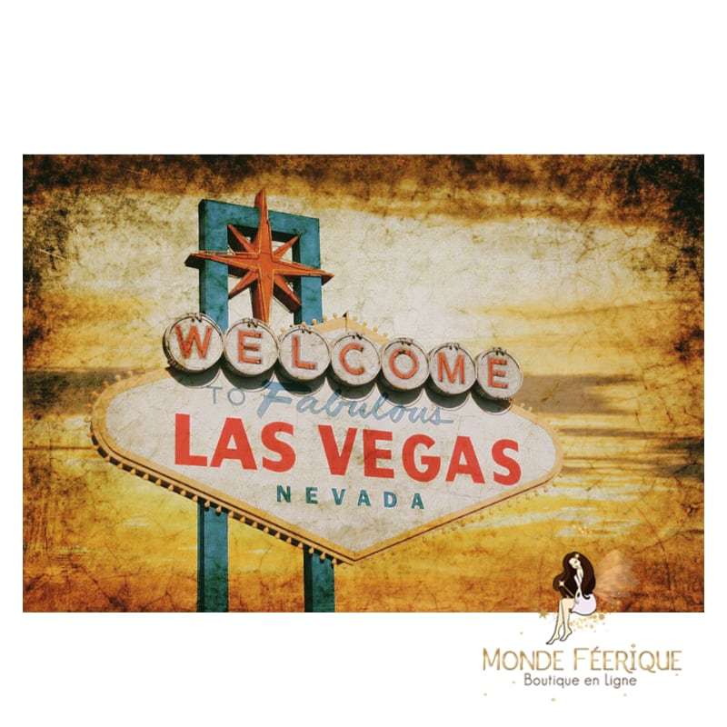 Plaque Vintage Vegas est là -- 20x30cm