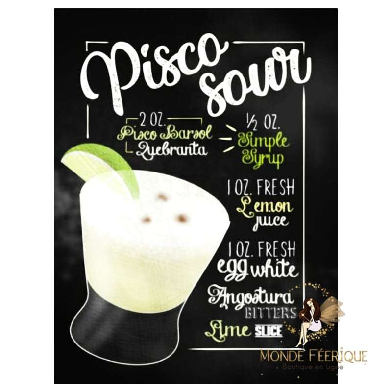 plaque vintage cocktail