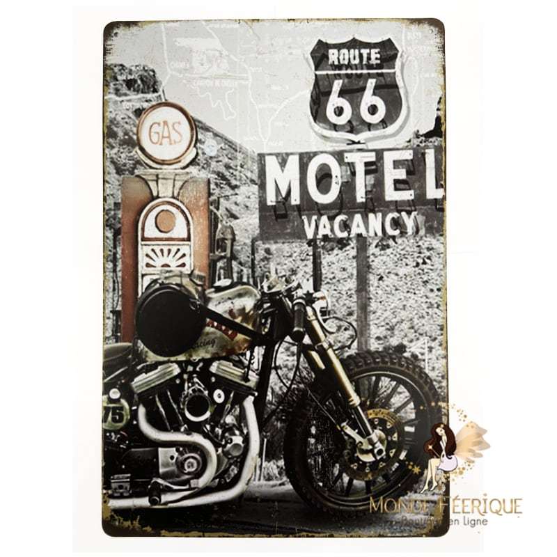 Plaque Vintage Motel Vacancy -- 20x30cm