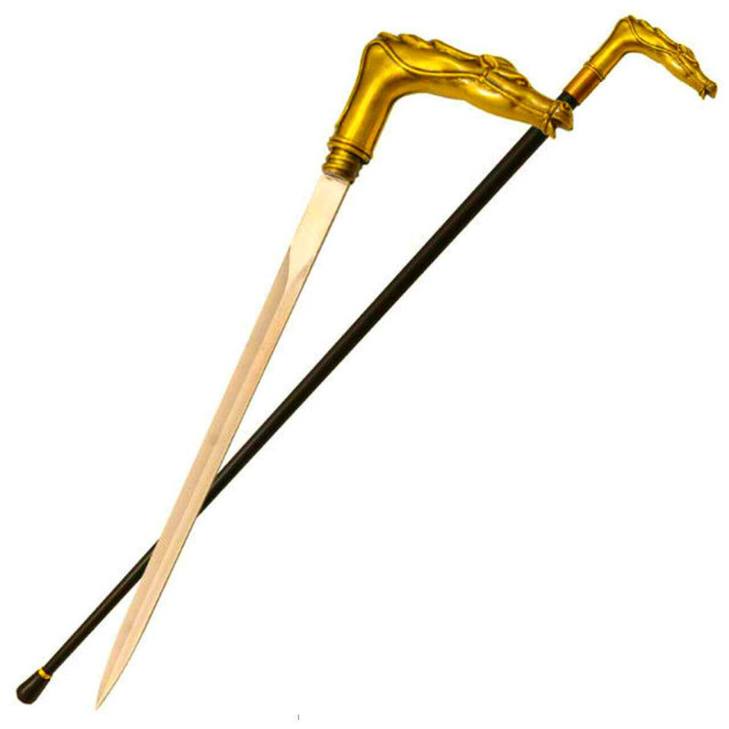 Canne Epée Dorée Cheval