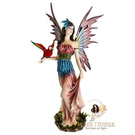 Statuette fee perroquet