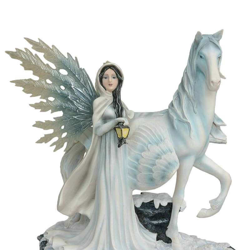 Statues Fées Géantes licorne statuettes fées