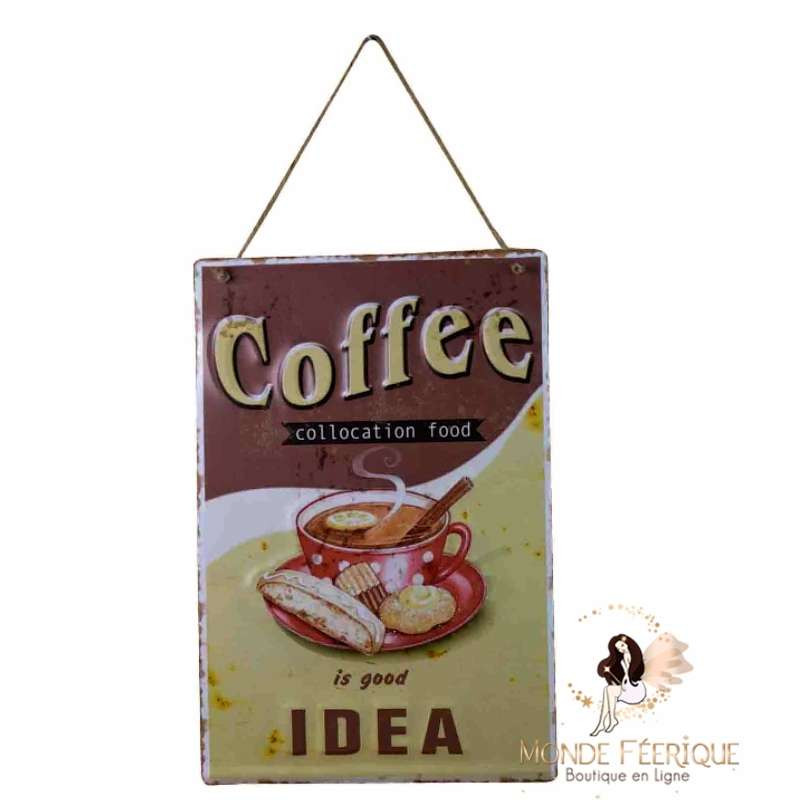 Plaque Vintage Café