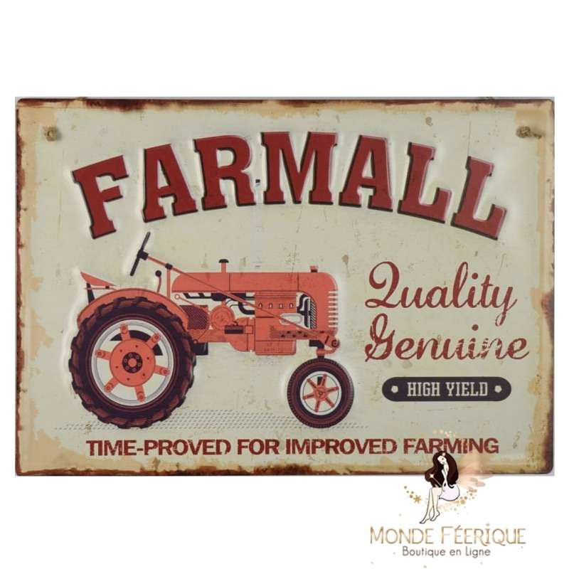 Plaque Vintage TRACTEURS