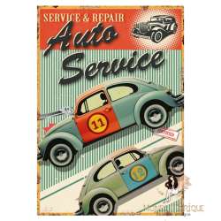 Plaque Vintage Service Auto