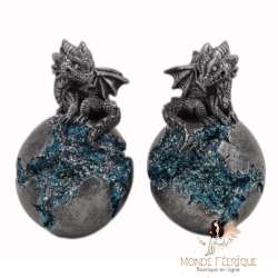 2 Figurines Dragons Grey