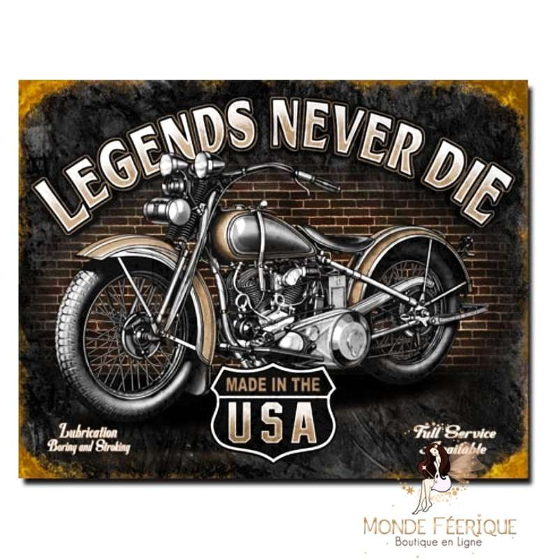 Plaque Décoration Legend Never Die
