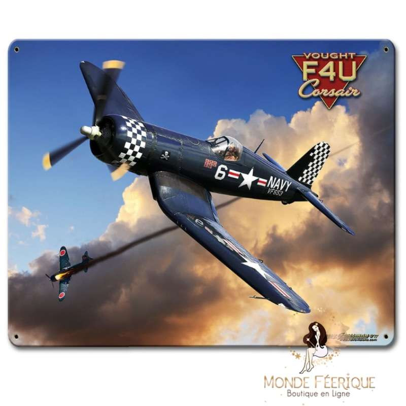 Plaque Décoration Vintage Corsair F4U