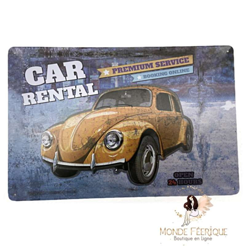 Plaque Décoration Car Rental