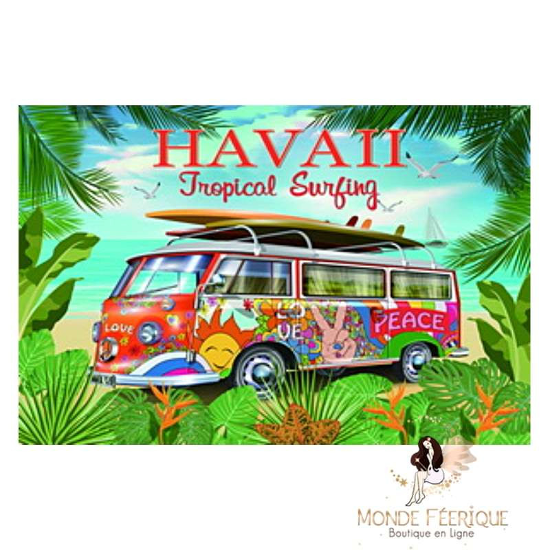 Plaque Décoration Hawai Surf