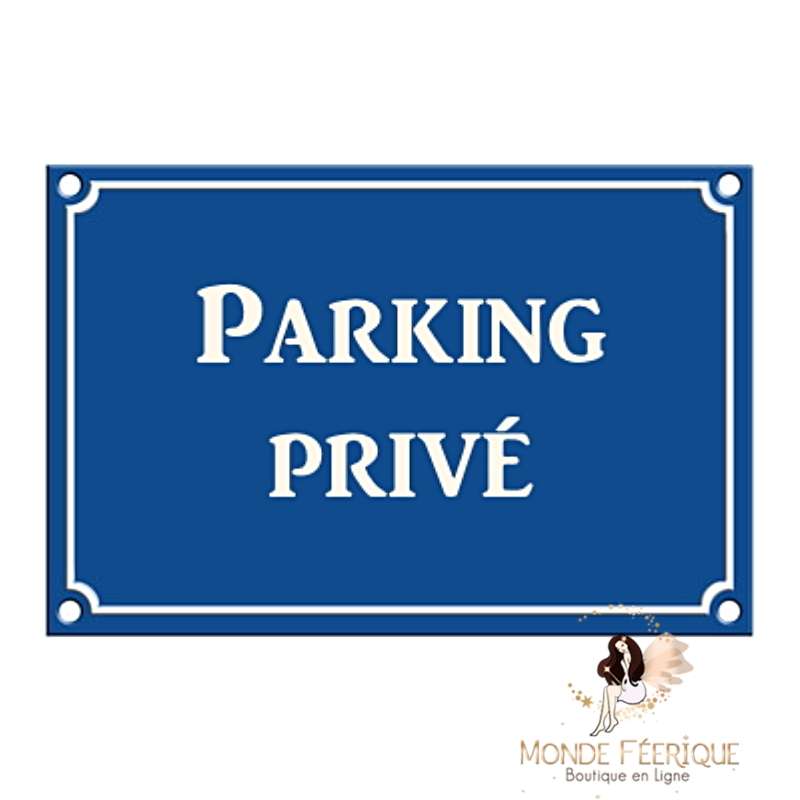 Plaque parking privé en plastique 300 x 180 mm - Quimper Gravure
