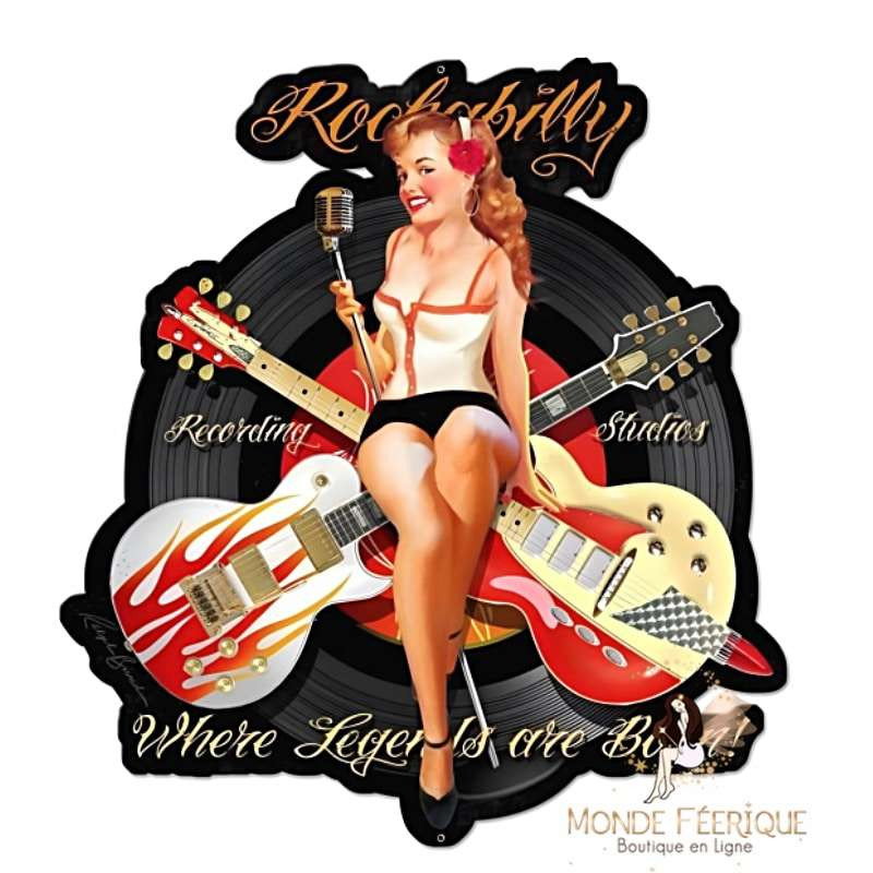 Plaque Décoration Musique Vintage 42CM