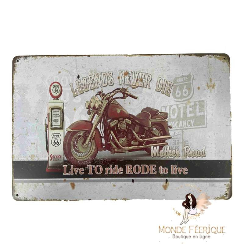 Plaque Décoration Moto Indian