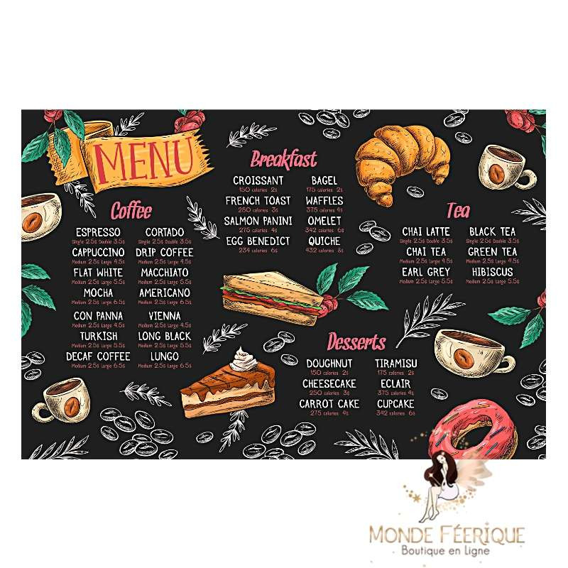 Plaque Décoration Menu