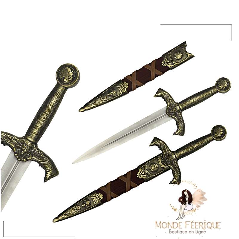 Ciseaux Fantasy – Dague Décorative En Acier 440 Avec Fourreau | Style Médiéval & Collection - 6