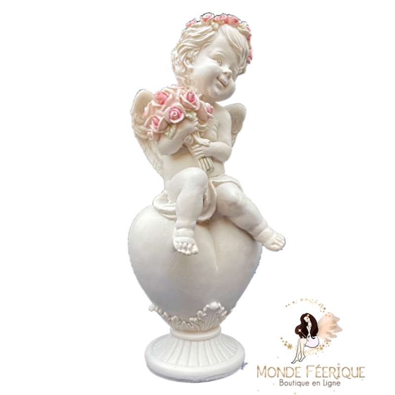 Figurine Ange Coeur et Fleurs