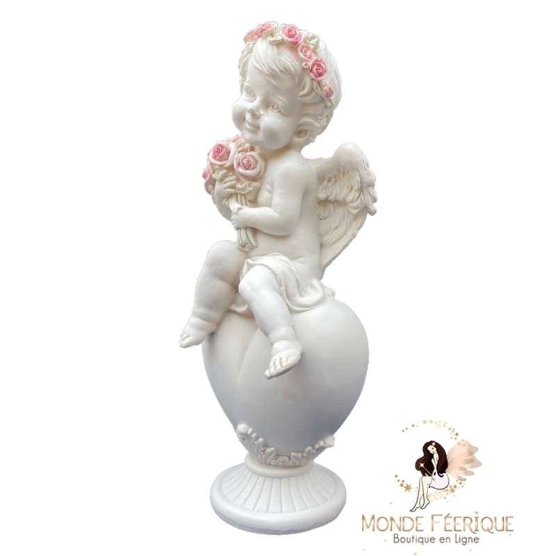 Figurine Ange Coeur et Fleurs
