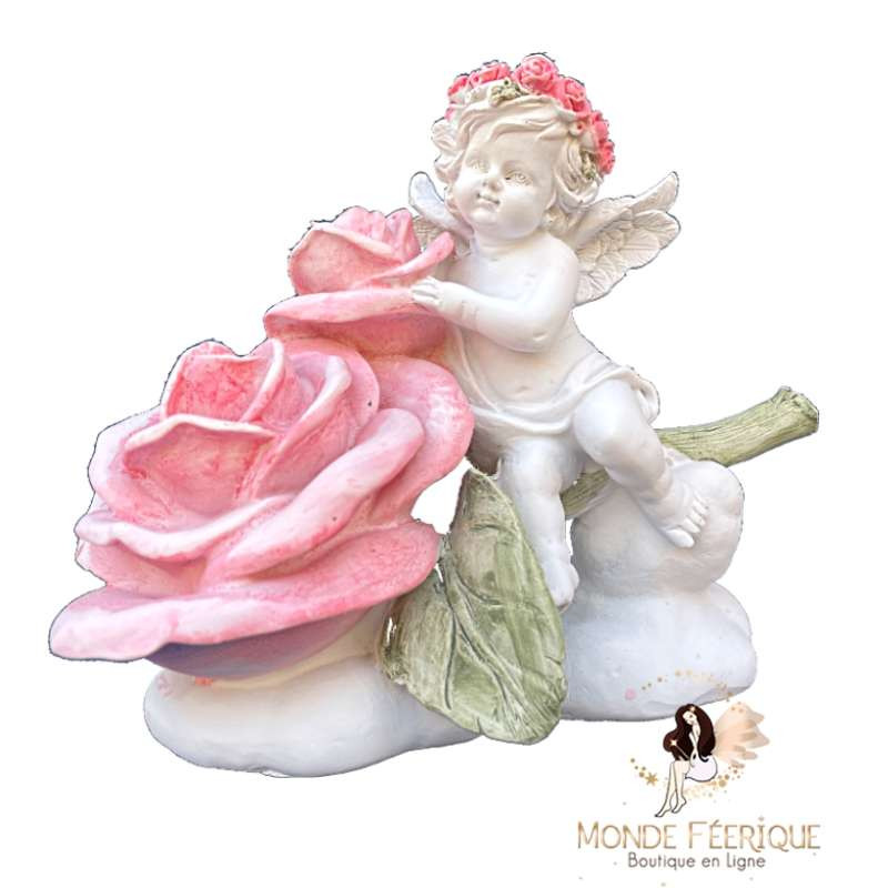 Figurine Ange avec une rose
