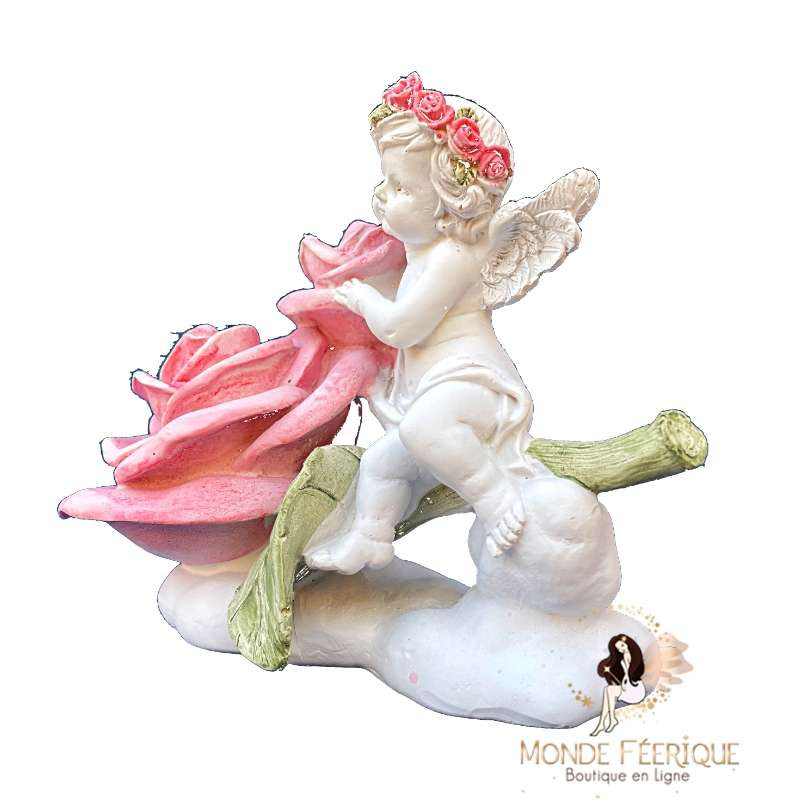 Figurine Ange avec une rose