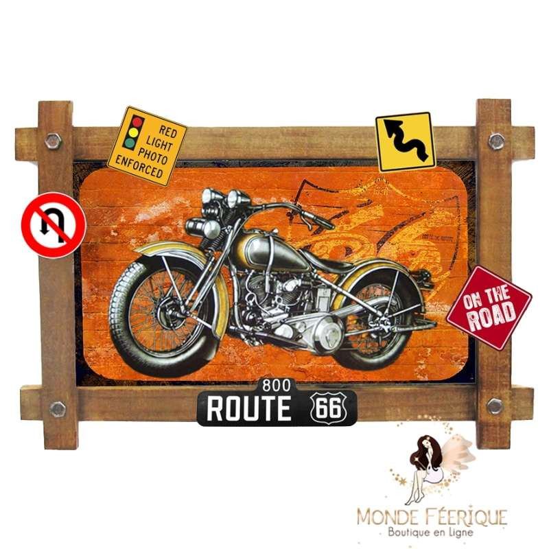 Plaque Metal Harley Davidson Noir 59cm