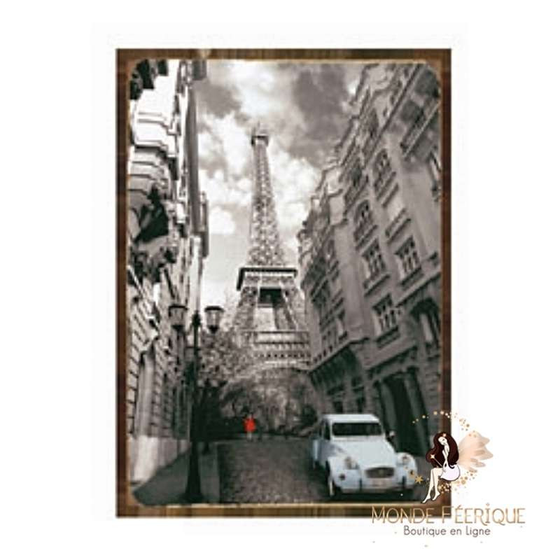 Plaque Metal Paris Vintage