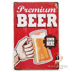 Plaque Metal Bière Premium